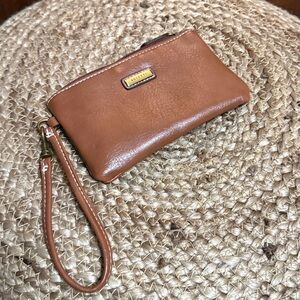 Rosetti Tan Faux Leather Wristlet